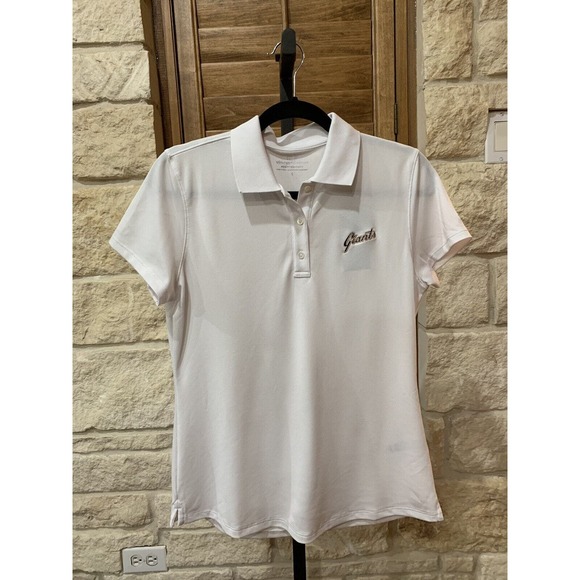 Vineyard Vines Tops - Vineyard Vines Women’s White Polo Performance Golf Top GIANTS Small NWT